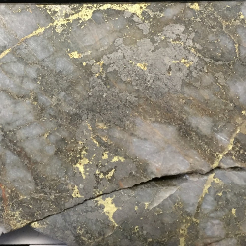 Provost Porphyry with strong chalcopyrite magnetite quartz breccia